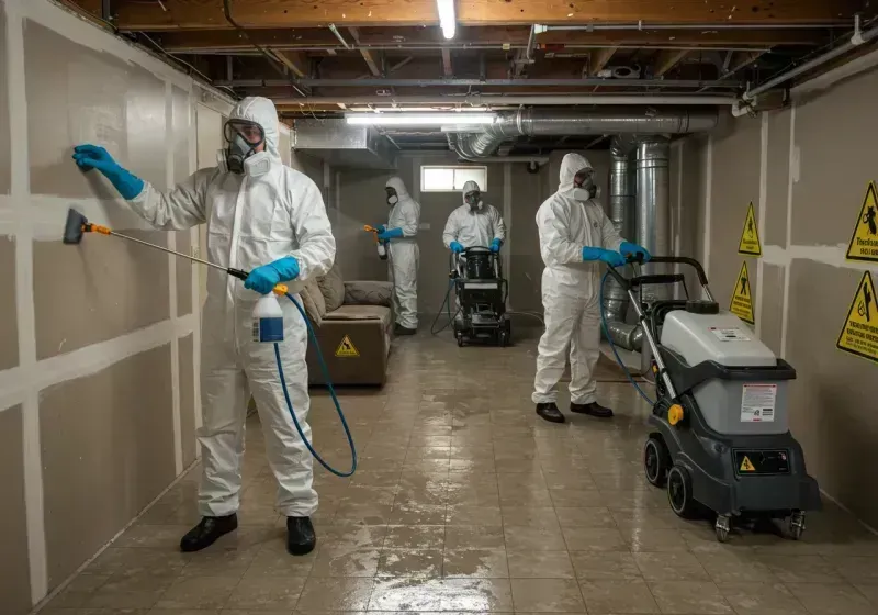 Basement Moisture Removal and Structural Drying process in Prescott, AZ